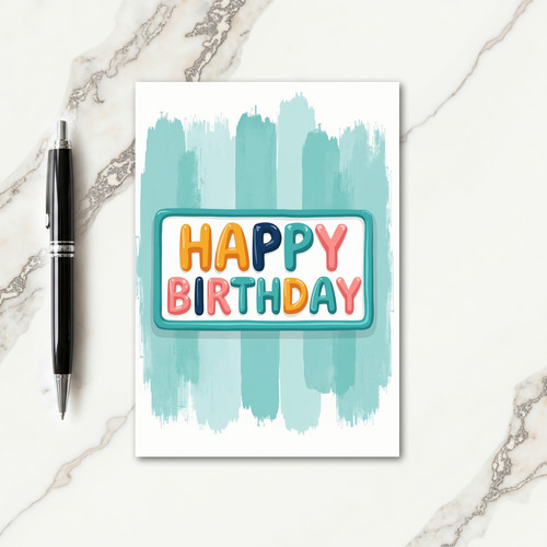 Sweet Plump Font Birthday Card