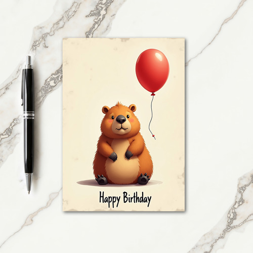 Sweet Plush Animal Birthday Card