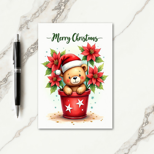Sweet Plush Creature Christmas Card