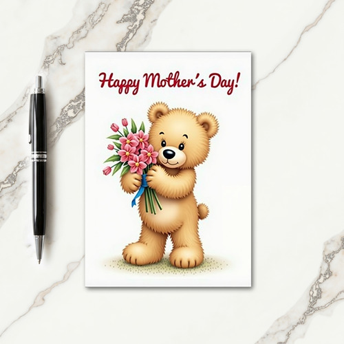 Sweet Plush Mother Floral Card