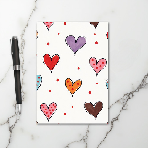 Sweet Polka Dot Hearts Card