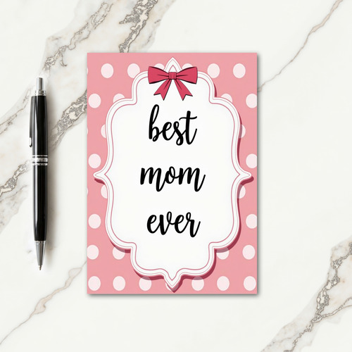 Sweet Polka Dot Mothers Day Card