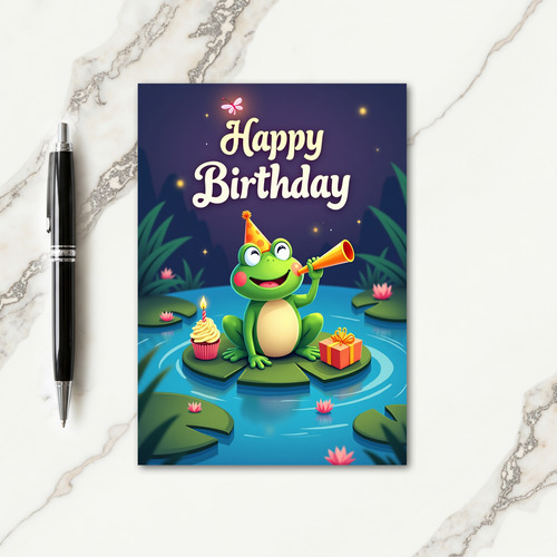 Sweet Pond Birthday Card