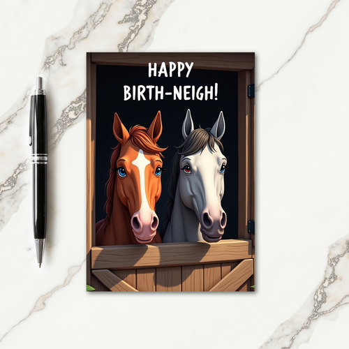 Sweet Pony Birthday Card