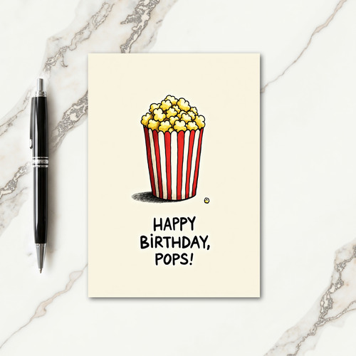Sweet Popcorn Birthday Card