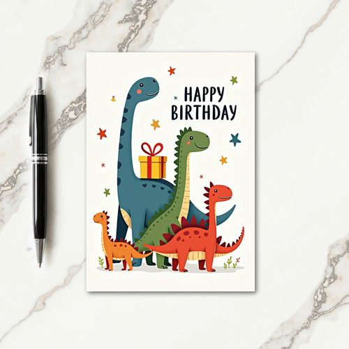 Sweet Prehistoric Birthday Card