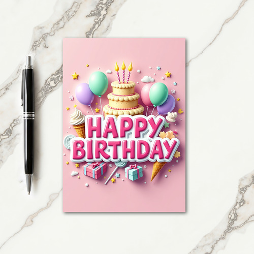 Sweet Puffy Letters Card