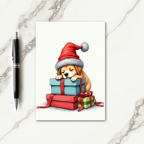 Sweet Pup Christmas Card