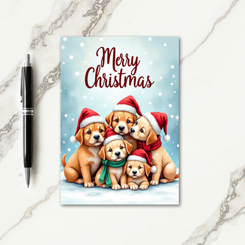 Sweet Puppies Christmas Card