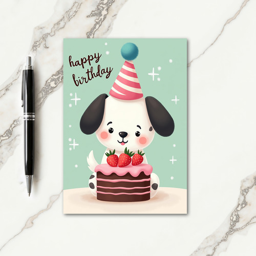 Sweet Puppy Cake Card