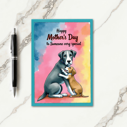 Sweet Puppy Love Mothers Day Card