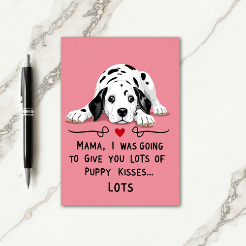 Sweet Puppy Mama Kisses Card