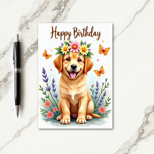 Sweet Puppys Birthday Card