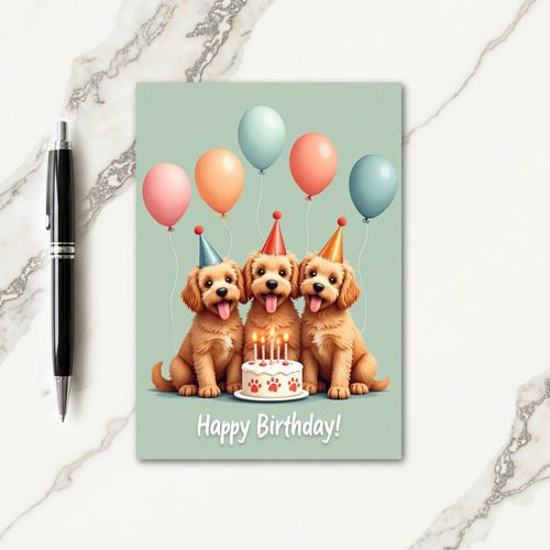 Sweet Pups Birthday Card
