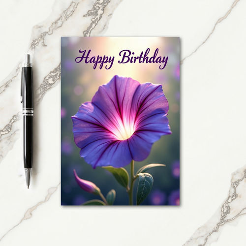 Sweet Purple Bloom Birthday Card