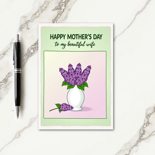 Sweet Purple Blossom Mothers Day Card