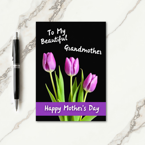 Sweet Purple Blossoms Day Card