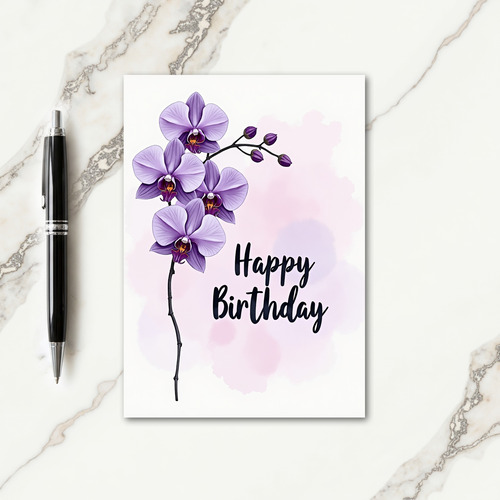 Sweet Purple Floral Card
