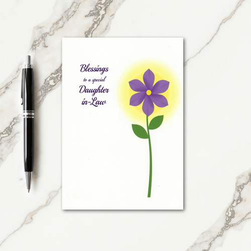 Sweet Purple Mothers Day Card