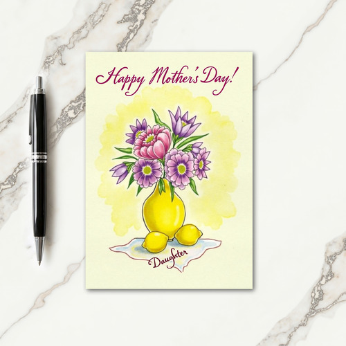 Sweet Purple Pink Mothers Day Card