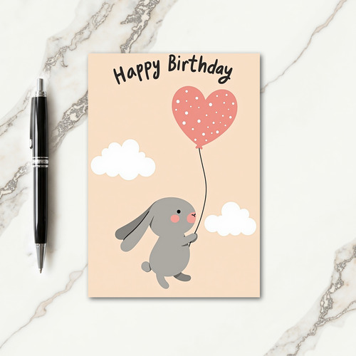 Sweet Rabbit Birthday Card