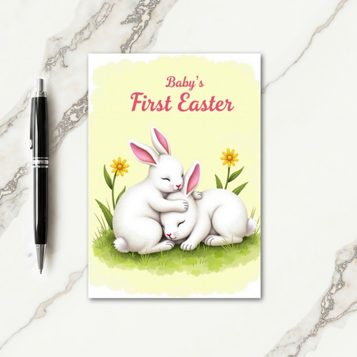 Sweet Rabbits Hugs Occasion Card