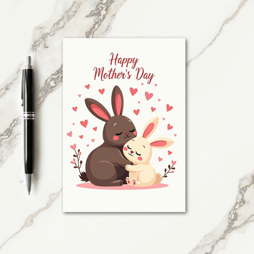 Sweet Rabbits Mothers Day Card