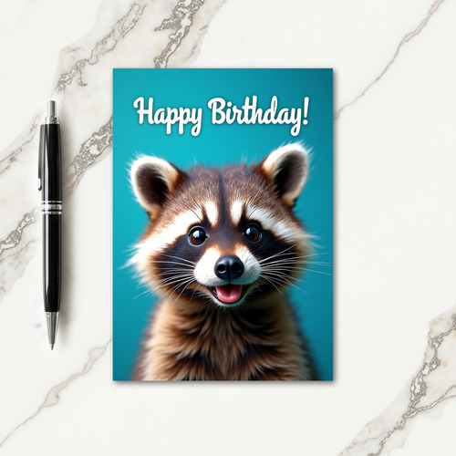 Sweet Raccoon Portrait Card