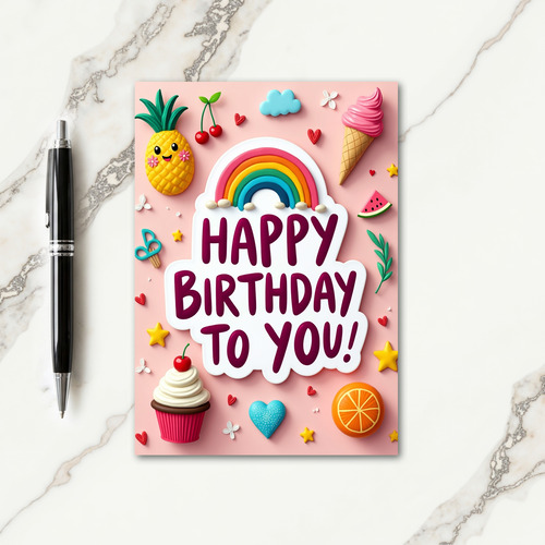 Sweet Rainbow Birthday Card