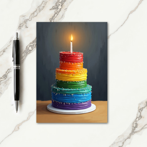Sweet Rainbow Cake Card