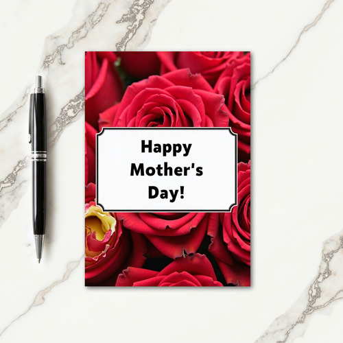 Sweet Red Blooms Mothers Day Card