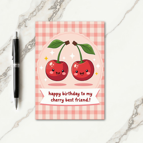 Sweet Red Fruit Birthday Card