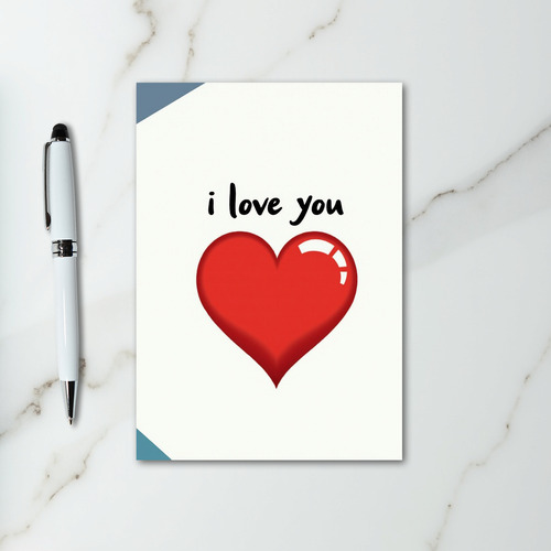 Sweet Red Heart I Love You Card