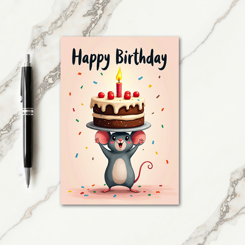 Sweet Rodent Birthday Card