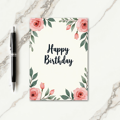 Sweet Rose Birthday Card