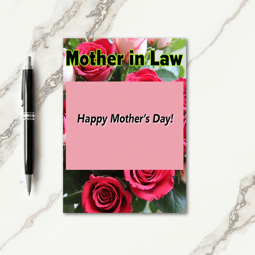Sweet Rose Bouquet Mothers Card