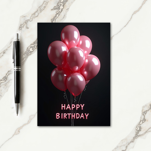 Sweet Rose Spheres Birthday Card