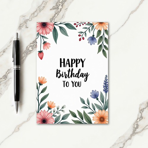 Sweet Script Birthday Card
