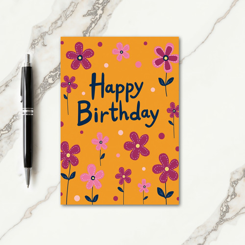 Sweet Script Flower Card