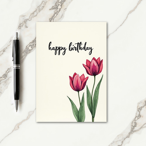 Sweet Scripted Birthday Card