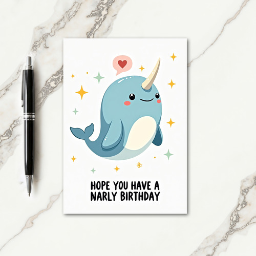 Sweet Sea Unicorn Birthday Card