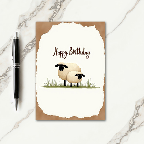 Sweet Sheep Birthday Card