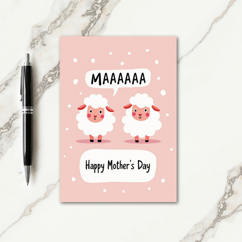 Sweet Sheep Mothers Day Card