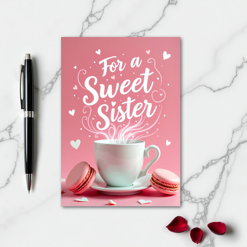 Sweet Sister Macaron Card