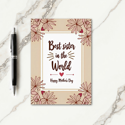 Sweet Sister Mothers Day Card