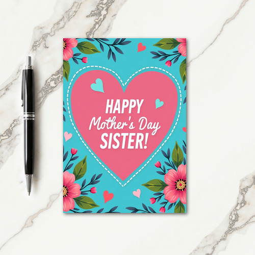 Sweet Sister Mothers Day Heart Card