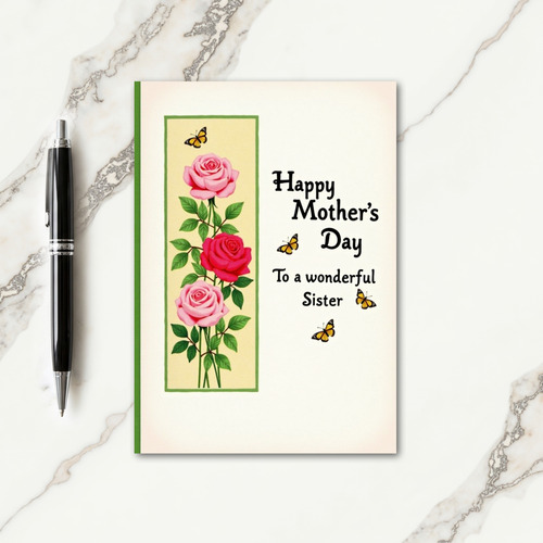 Sweet Sister Mothers Day Note Card