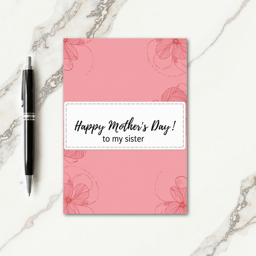 Sweet Sisters Day Vector Card