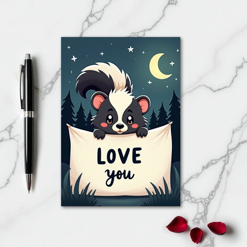 Sweet Skunk Love You Card