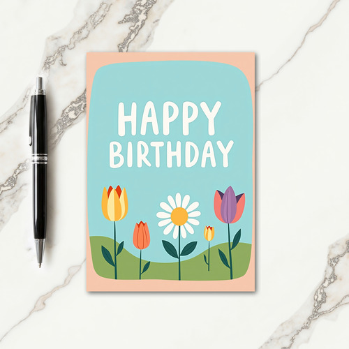 Sweet Sky Blue Birthday Card